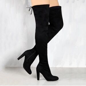Wild Diva Black Over-the-Knee Boots